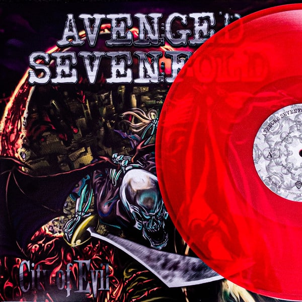 Avenged sevenfold city of evil rød vinyl lp