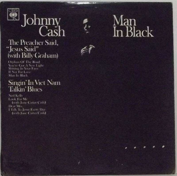 Johnny Cash Man In Black vinyl lp 2024