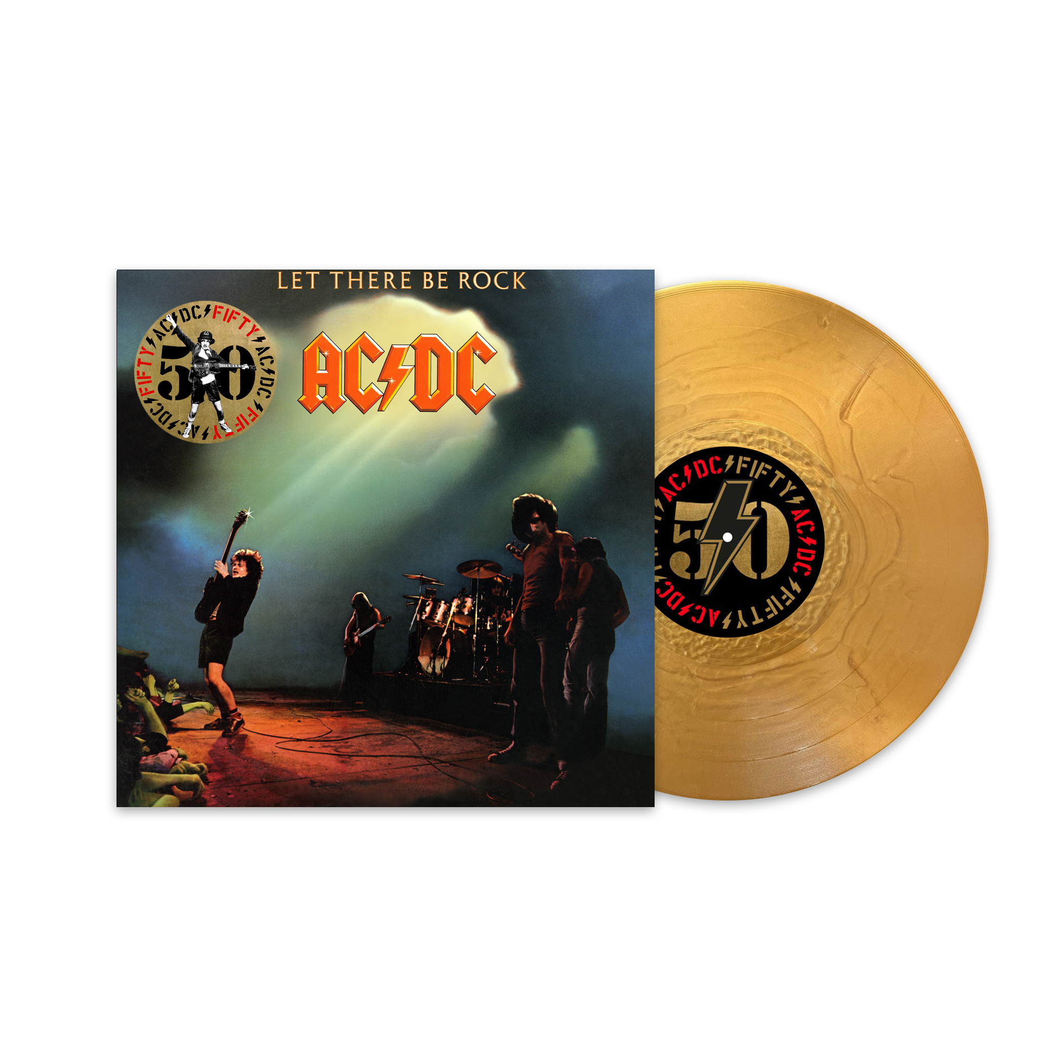 AC/DC Let there be rock guld vinyl lp