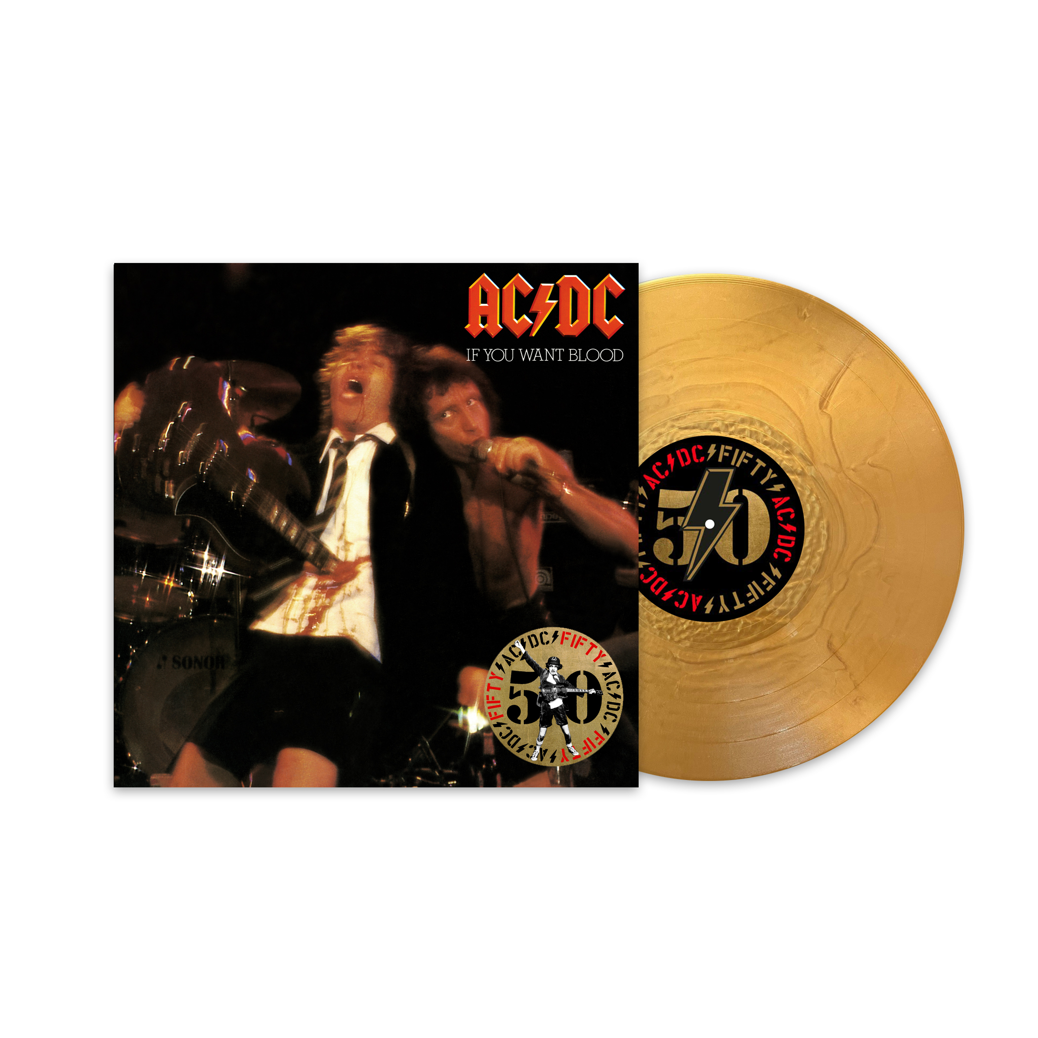AC/DC If You Want Blood You've Got It LP guld vinyl